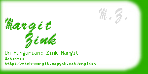 margit zink business card